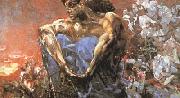 Mikhail Vrubel Seated Demon (mk19) oil painting picture wholesale